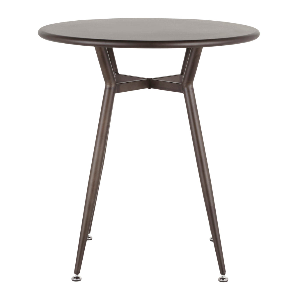 Round Dinette Table in Antique Metal