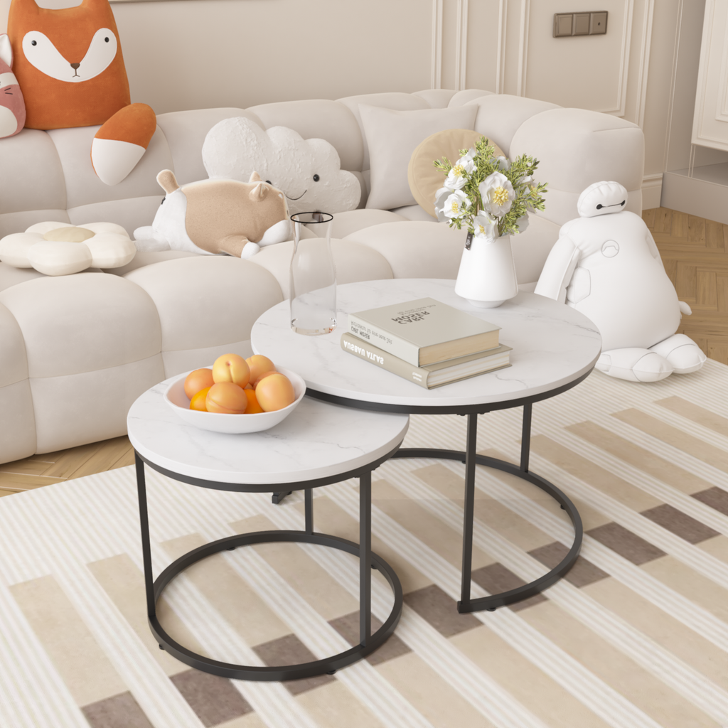27.6" Nesting Coffee Table Set of 2