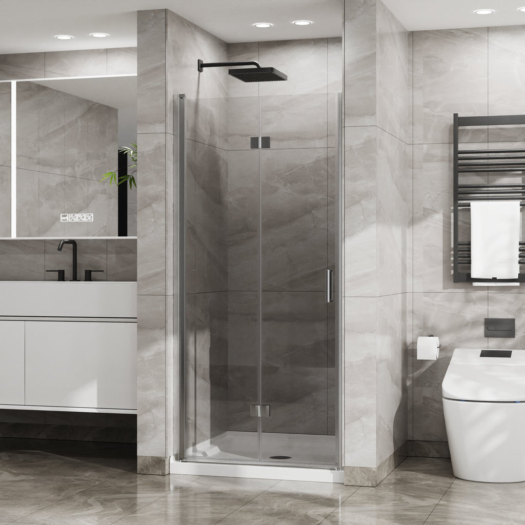 Goodyo 36"x 72" Bifold Frameless Glass Shower Door