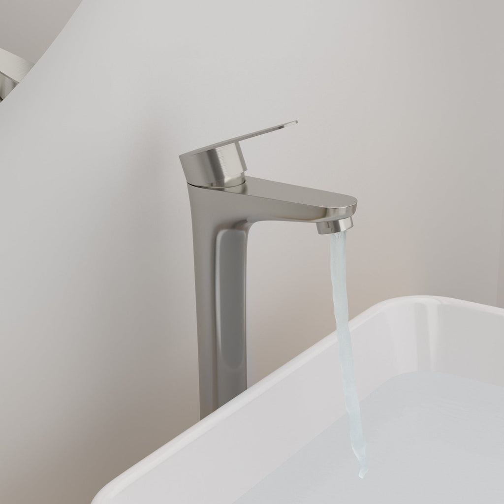 Brushed Nickel Vessel Sink Faucet