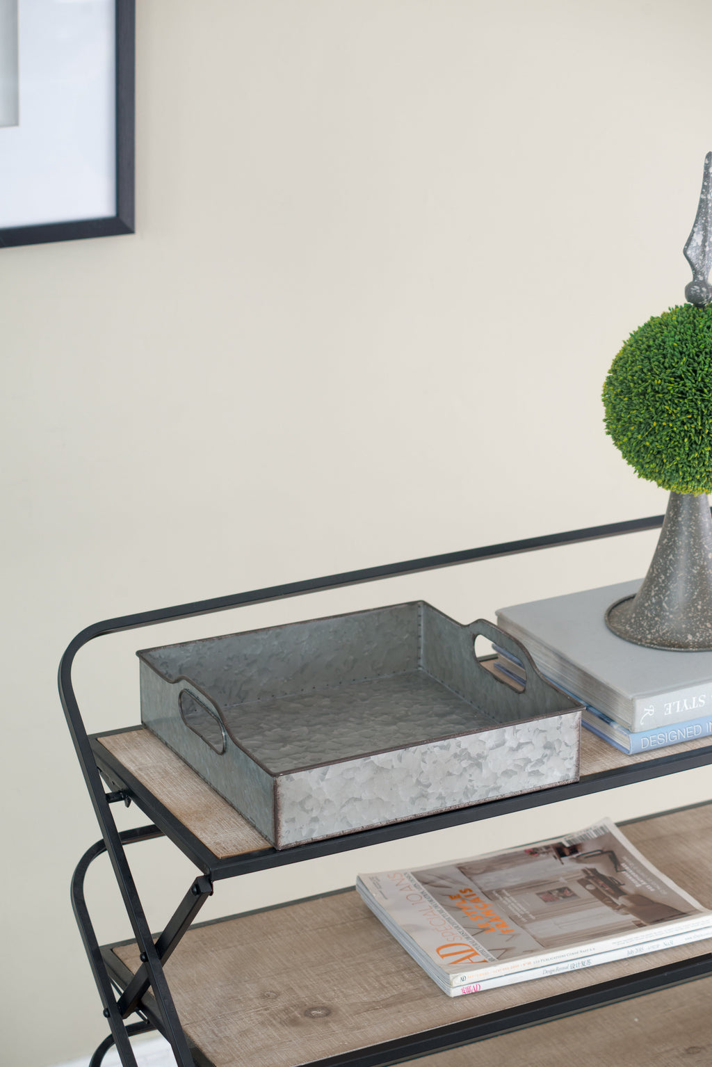 Set of 3 Decorative Galvanized Trays