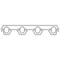 Cometic Gasket Cometic Ford 302/351 Small Block V8 .094in HTG Exhaust Manifold Gskt Set-1.750in x 1.250in Oval Port C15306HTG
