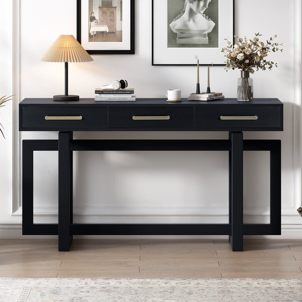 U_STYLE Elegant Console Table with Three Drawers