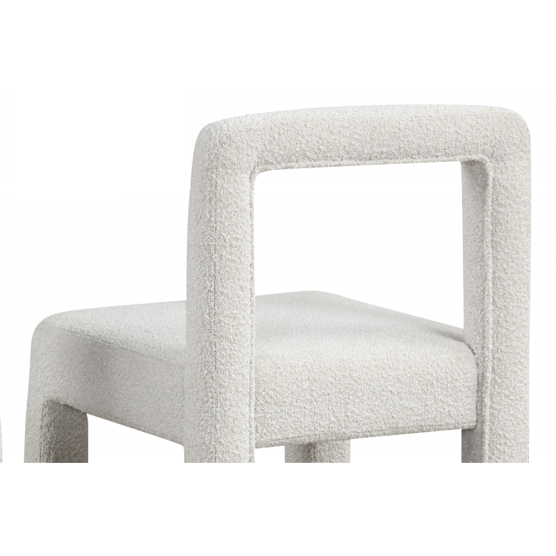 Modern Dining Chair Set of 2, Boucle Upholstered