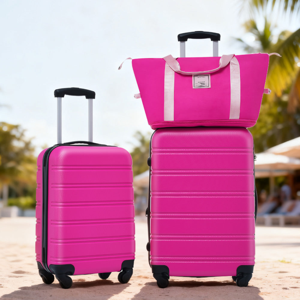Hardshell Luggage Sets 2Pcs + Bag Spinner Suitcase with TSA Lock