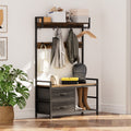 33.1" Wide Hall Tree with 2 Movable Drawers and Shoe Storage