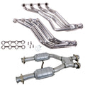 BBK 86-93 Ford Mustang 1-3/4 Long Tube 351 Swap Headers w/High Flow Catted X-Pipe (Silver Ceramic) 15693