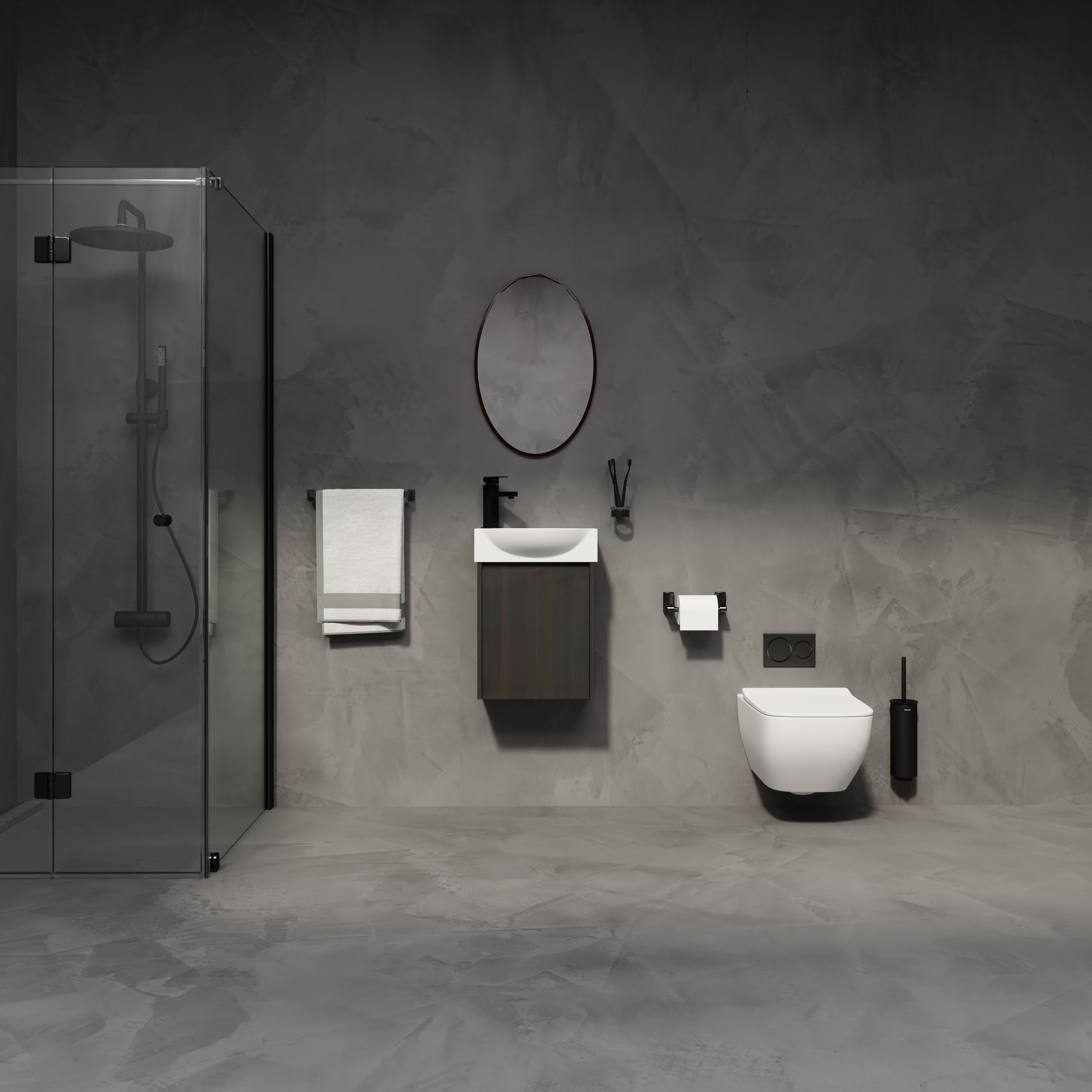 16" Bathroom Vanity Sink Combo for Small Space