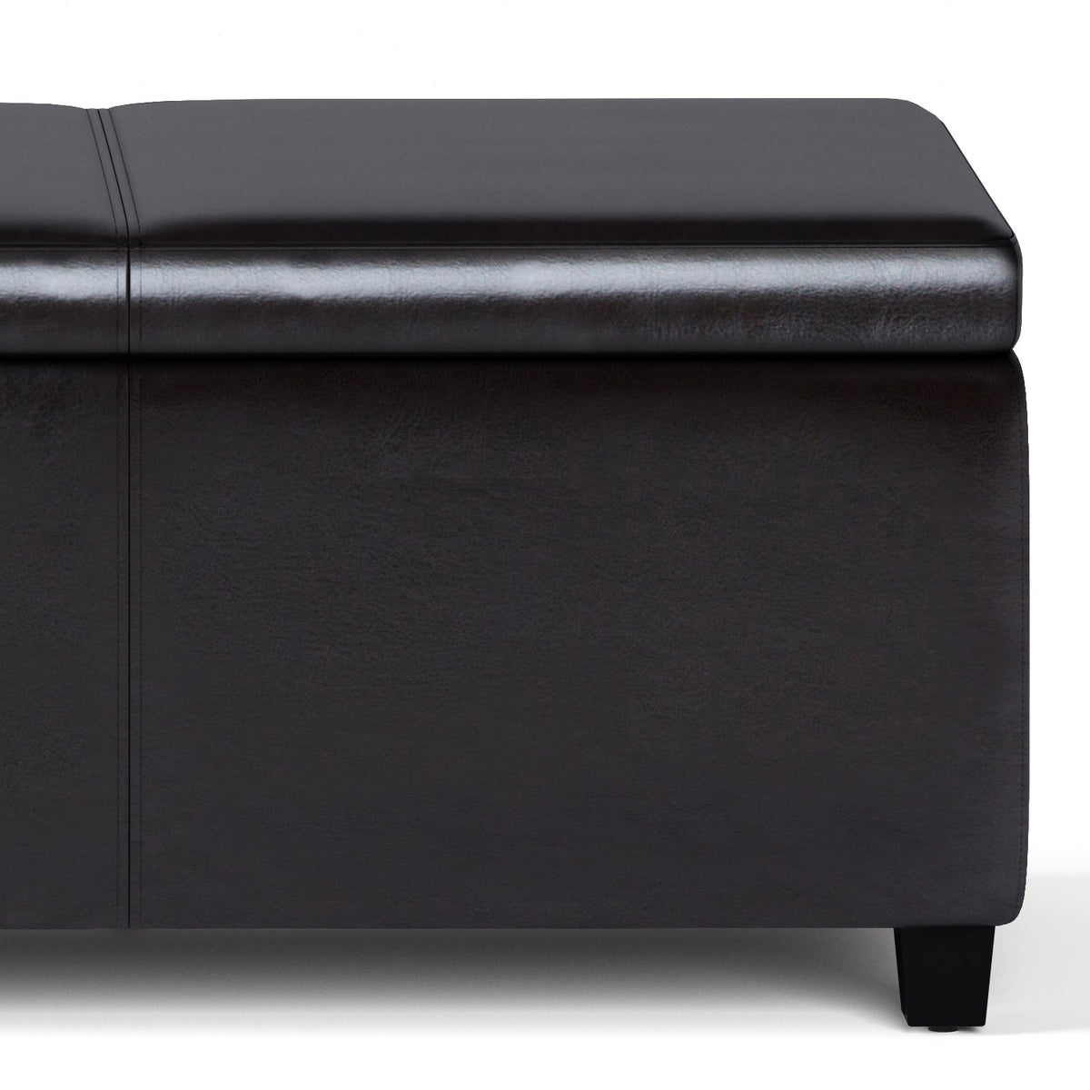 Avalon 54 Inch Wide Extra Large Storage Ottoman Bench in Tanners