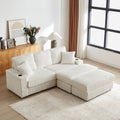 84-Inch Corduroy 3-Seater Sofa