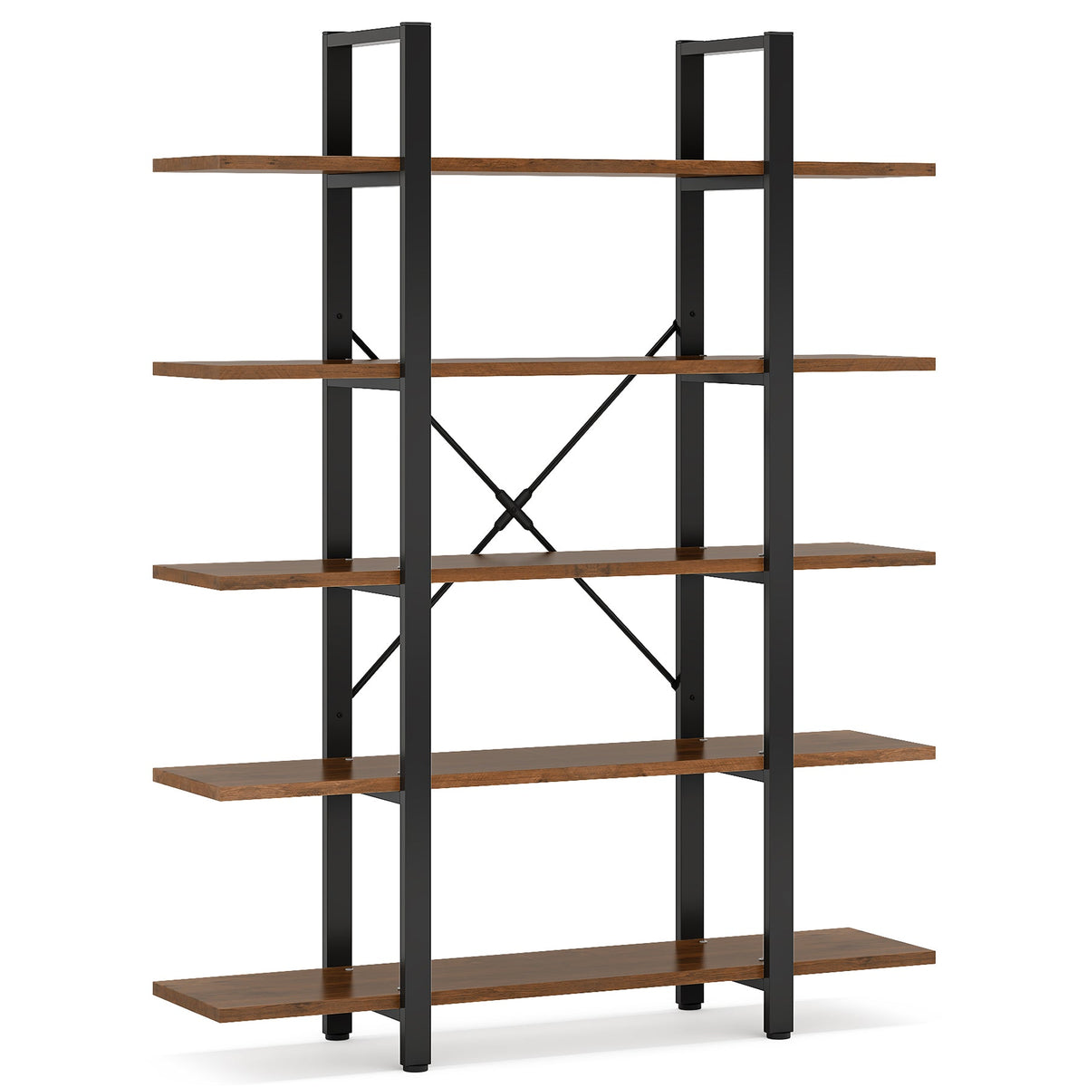 Vintage Industrial 5-Tier Bookshelf