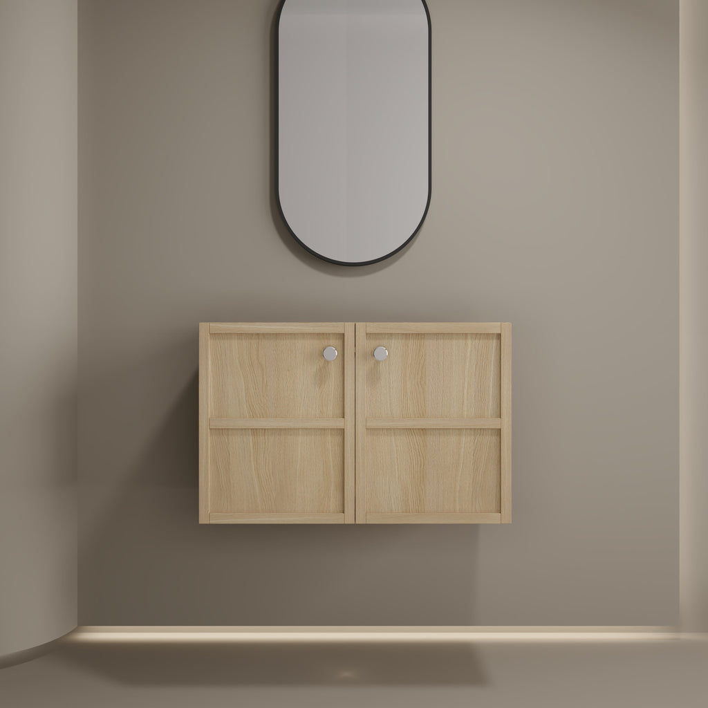 30" Wall-Mounted Bathroom Vanity with 2 Soft Closing Doors