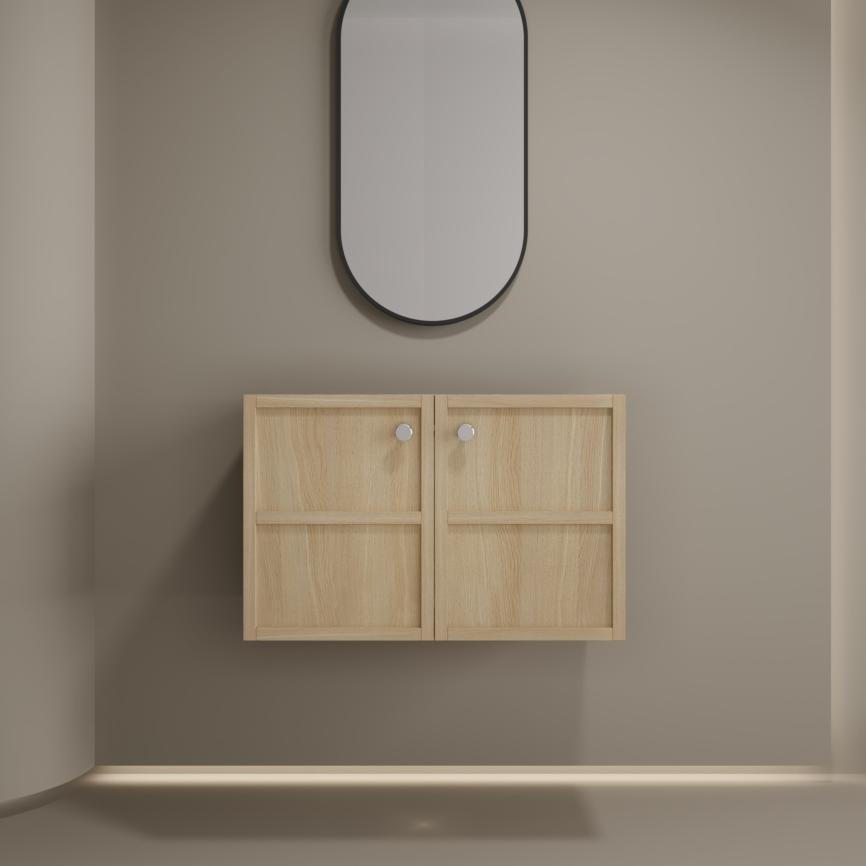 30" Wall-Mounted Bathroom Vanity with 2 Soft Closing Doors