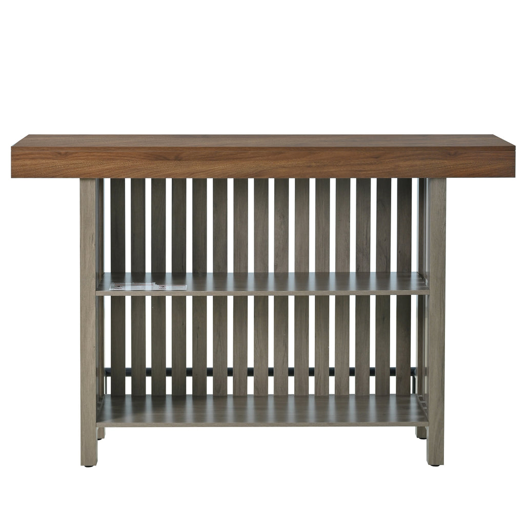 U_Style 3-in-1 Sideboard Table, Counter Height Table & Bar Table with Wine Storage
