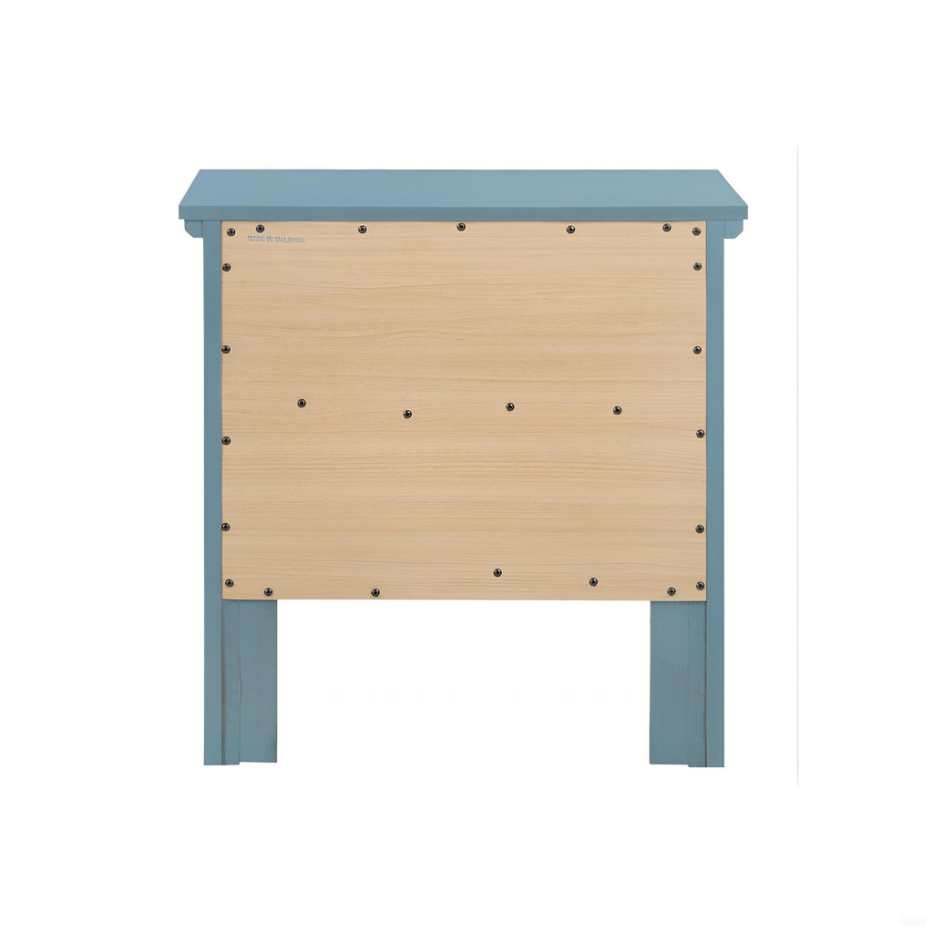 Teal Elegance Nightstand With Drawers