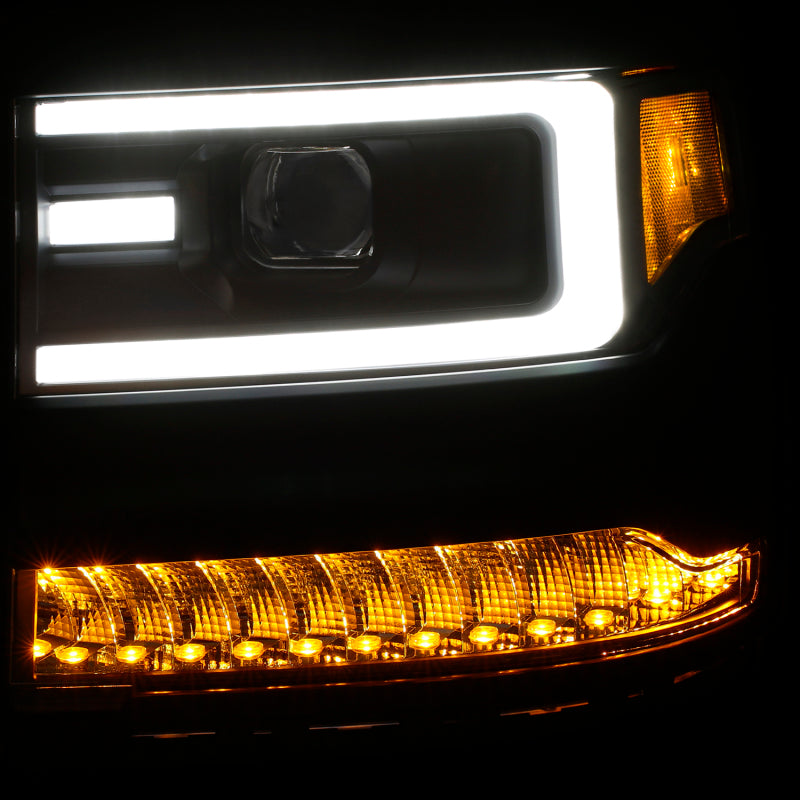 Anzo HL SEQ Chevy Silverado 1500 Black