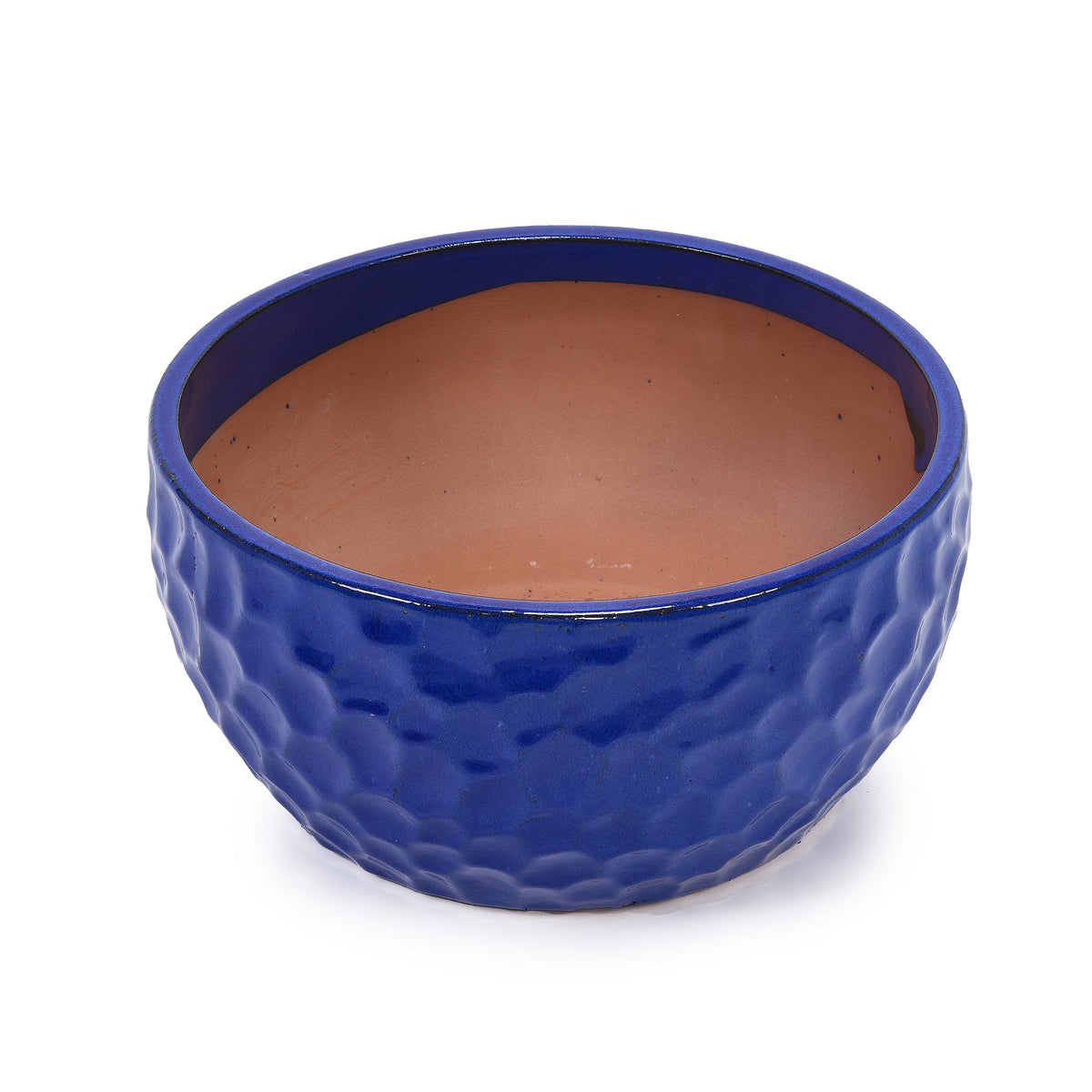 Handmade Ceramic Planter Set of 3 - Cobalt