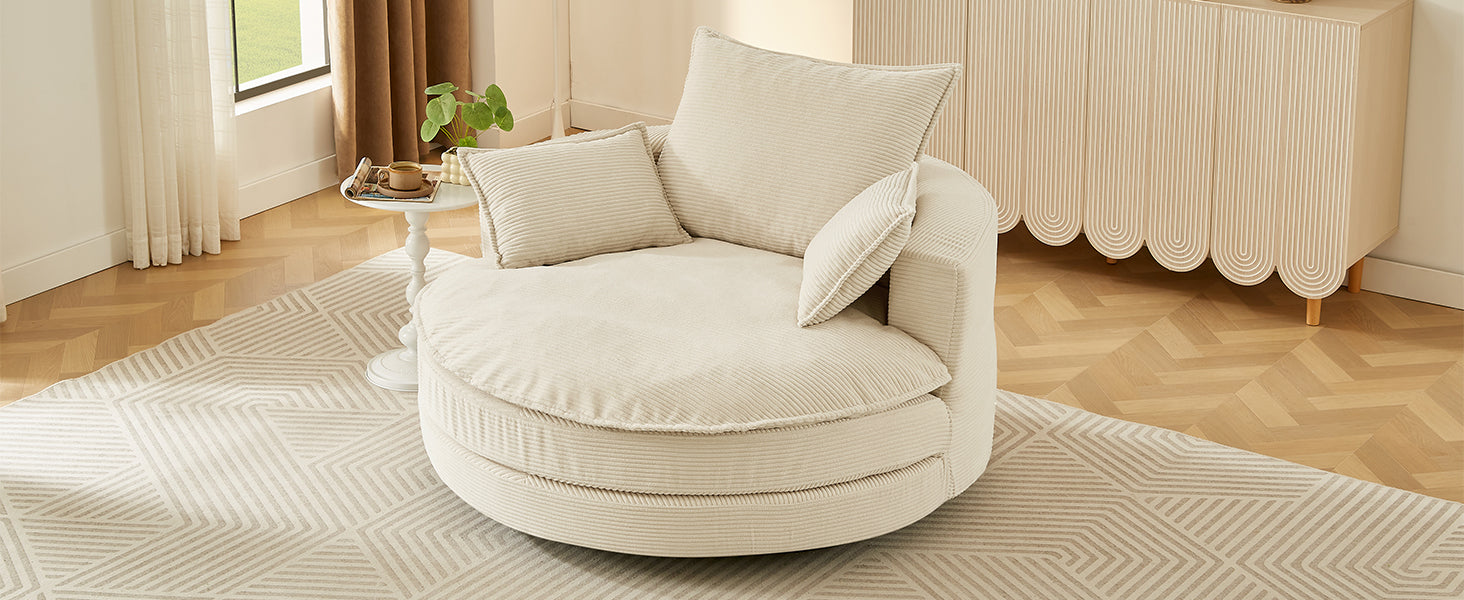 360° Swivel Sofa Chair Accent Barrel Chair