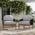 Grotta Outdoor Wood Club Chair