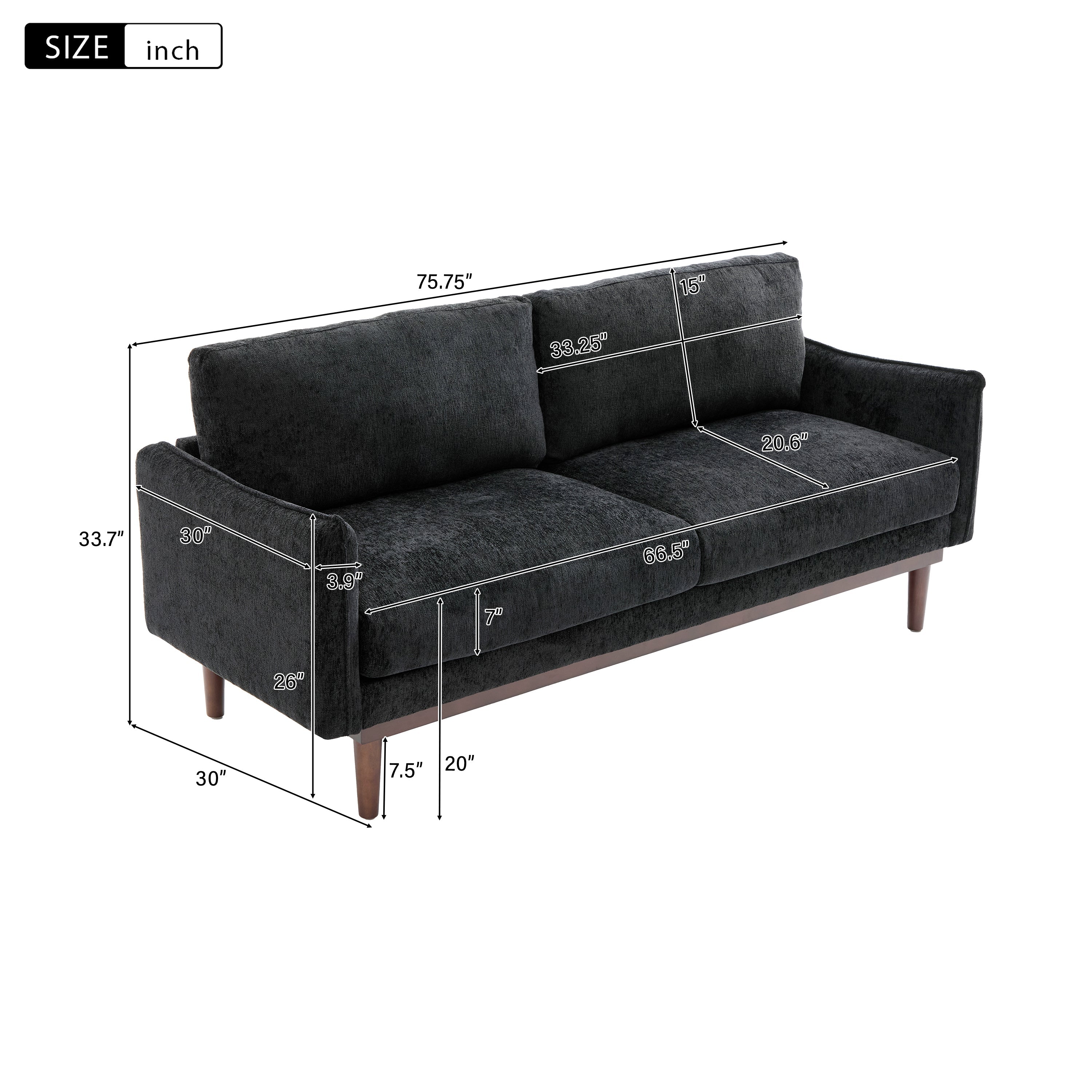 Modern Style Loveseat Sofa