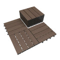 44 Pcs Interlocking Deck Tiles, 12" x 12" HDPE Outdoor Flooring