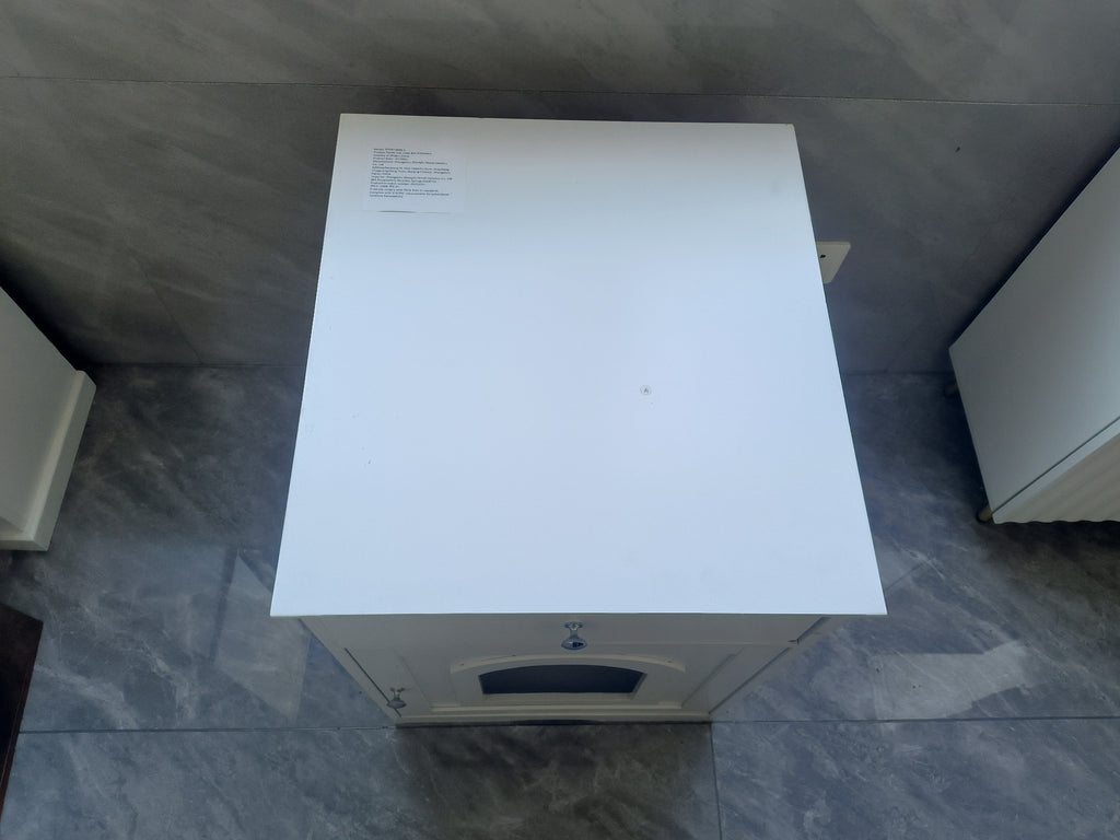 Wooden Pet House Cat Litter Box Enclosure - White