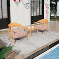 Summer Modern 2-Piece Accent Chair Set with Coffee Table – Apricot