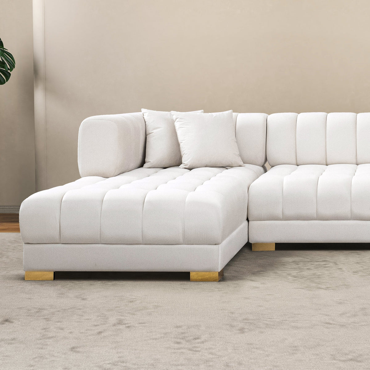 Marlow U-Shaped Velvet Sofa