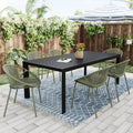 7 Pieces Outdoor Modern Metal and Polypropylene Dining Set