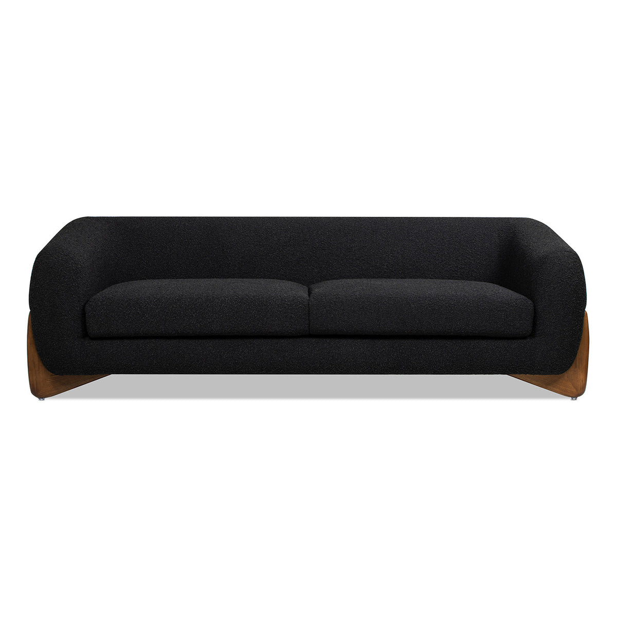 Alpine 90.5" Sherpa Sofa, Ebony
