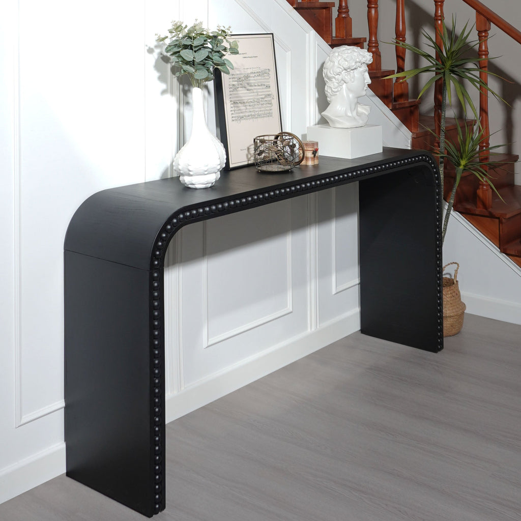 Black Wood Console Table