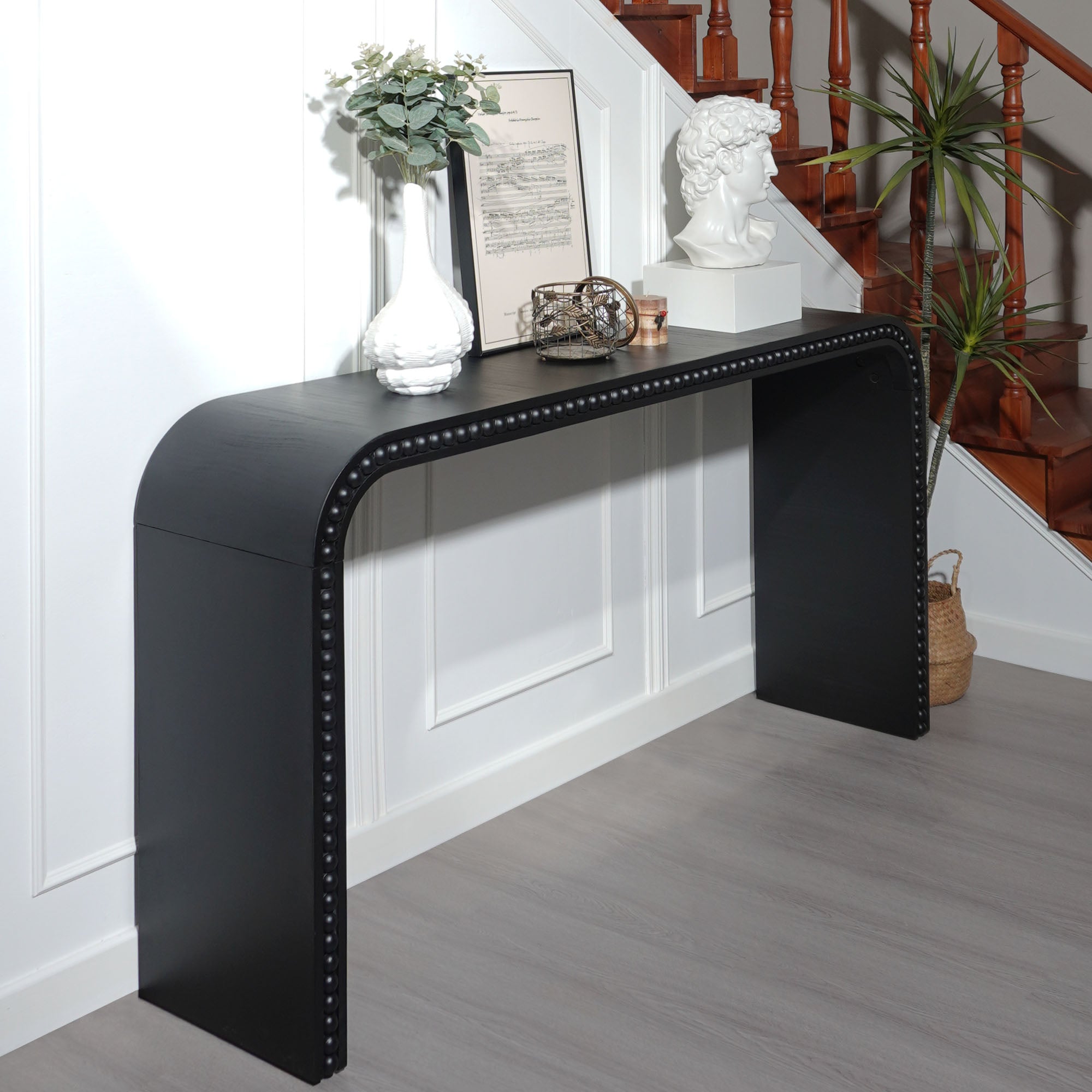 Black Wood Console Table