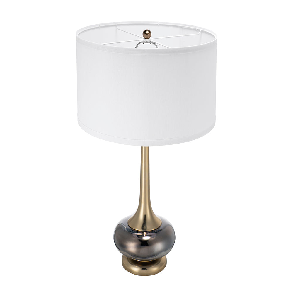 D15x29" Table Lamp with Glass Drum