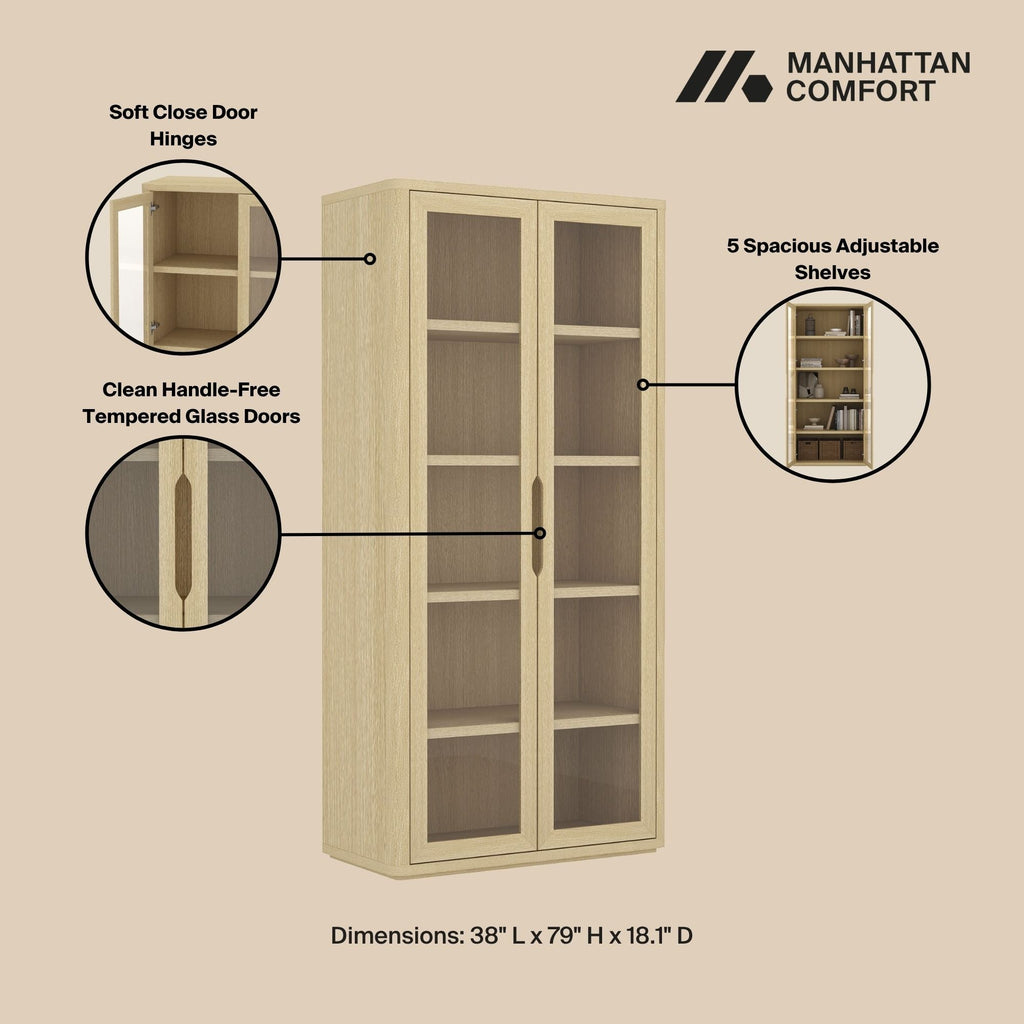 Rivington 38" Bookcase Cabinet