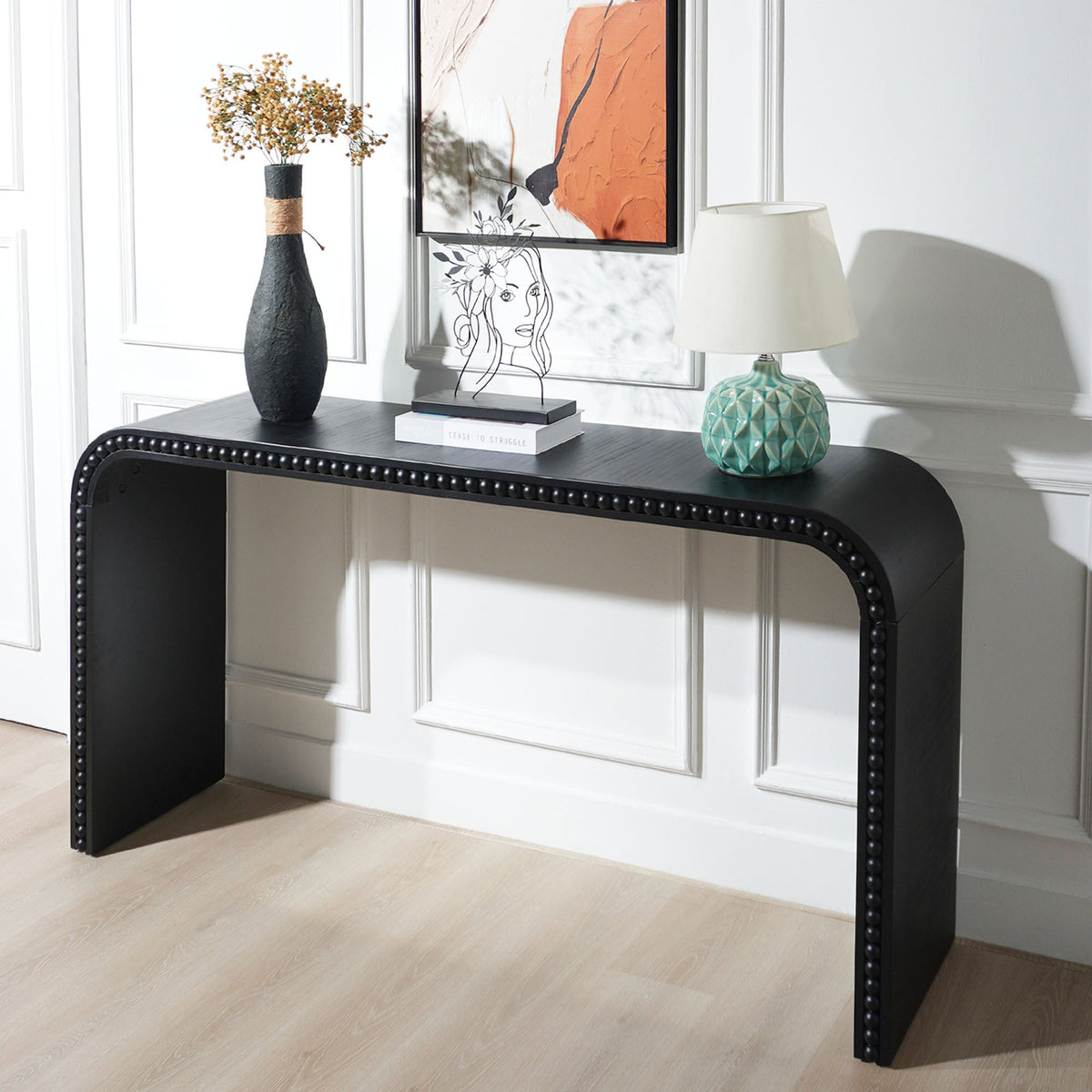 Black Wood Console Table