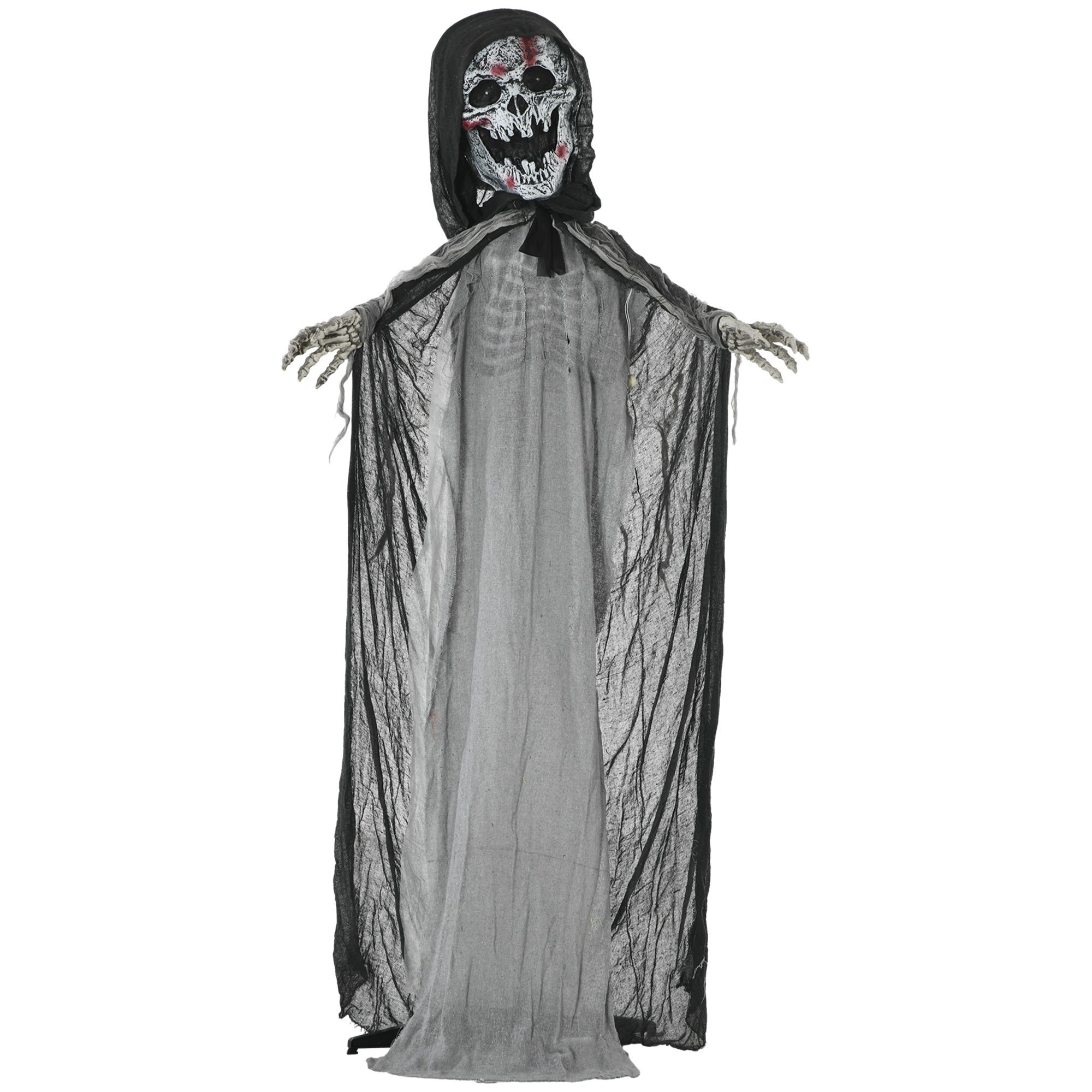 Outsunny 74" Life Size Outdoor Halloween Skeleton Witch Decoration