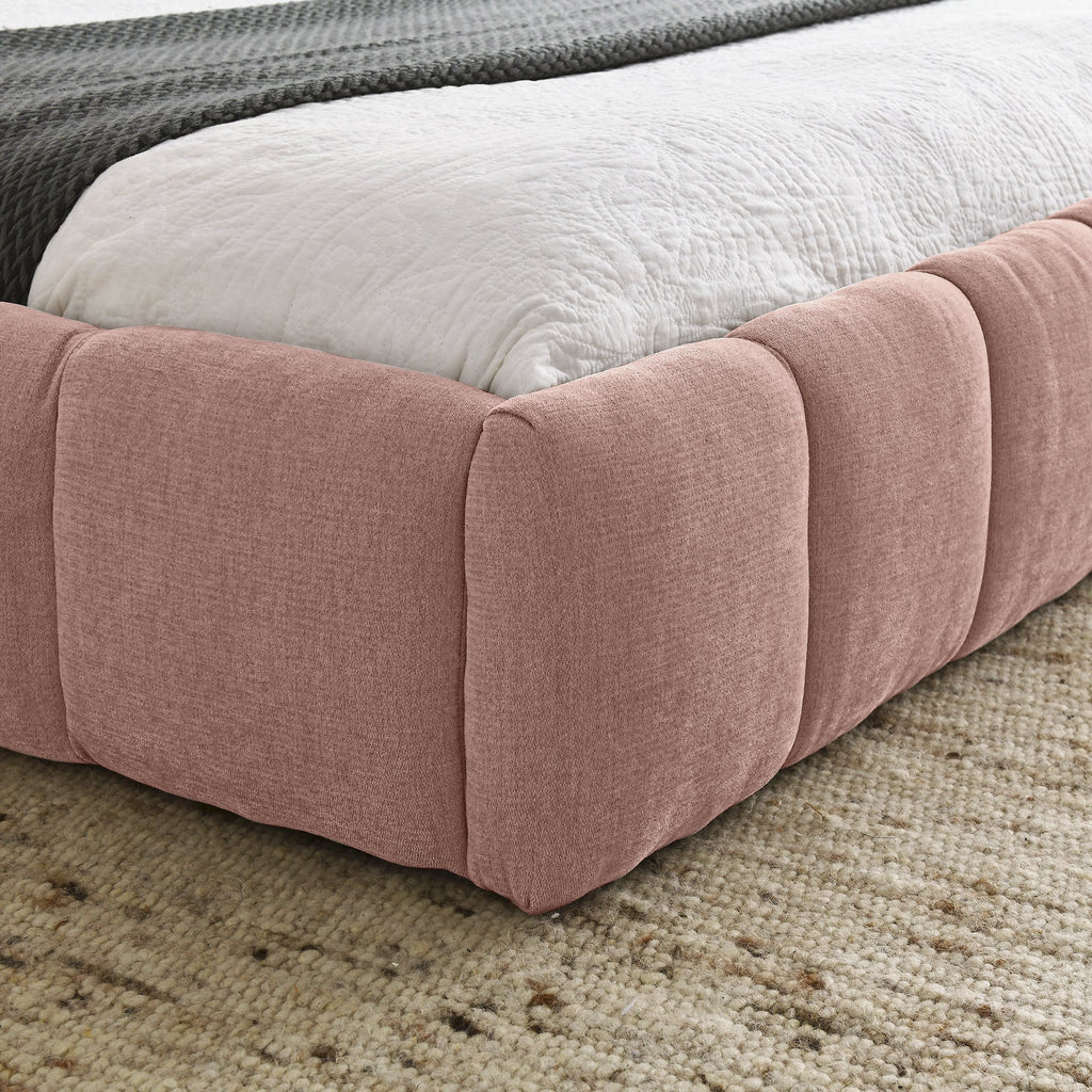 Queen Size Upholstered Bed Frame with Headboard
