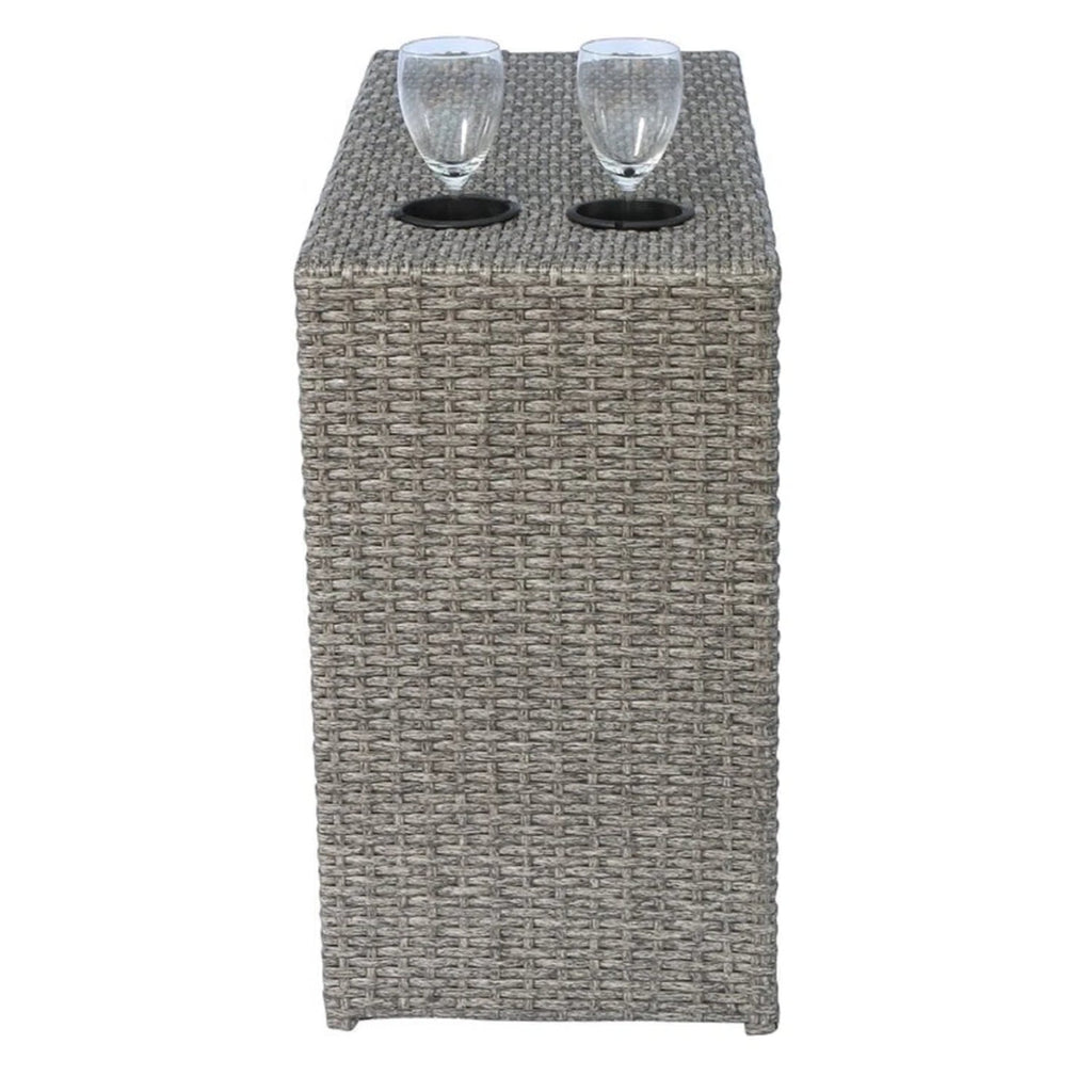 Outdoor 7-Person Wicker Conversation Set with Cushions
