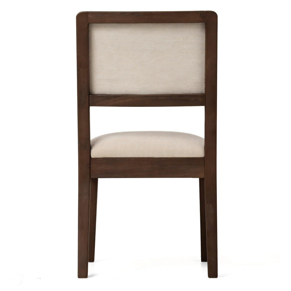 Set of 2 Compact Rubber Wood Dining Chairs