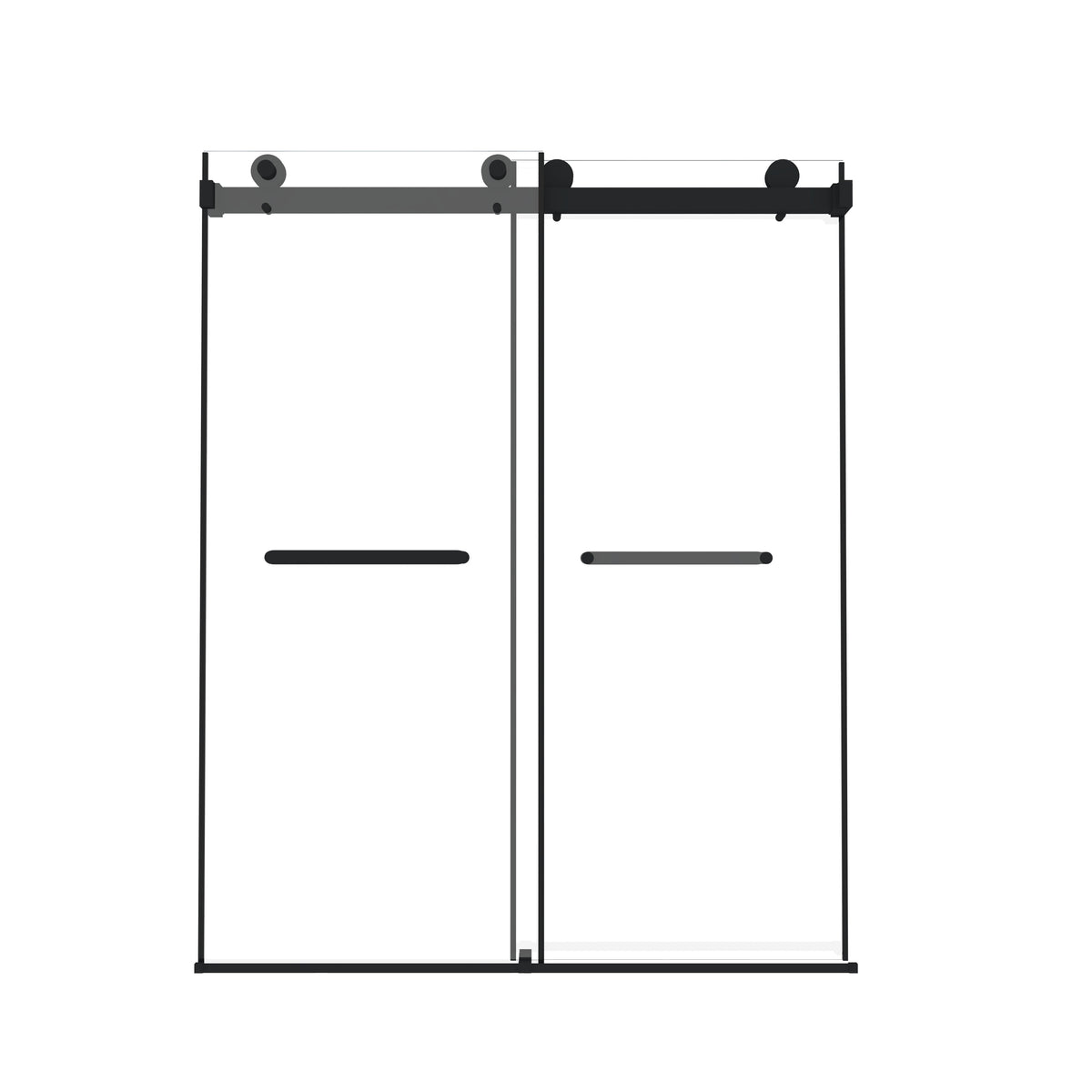 Frameless Double Sliding Shower Door 56-60" W x 74" H
