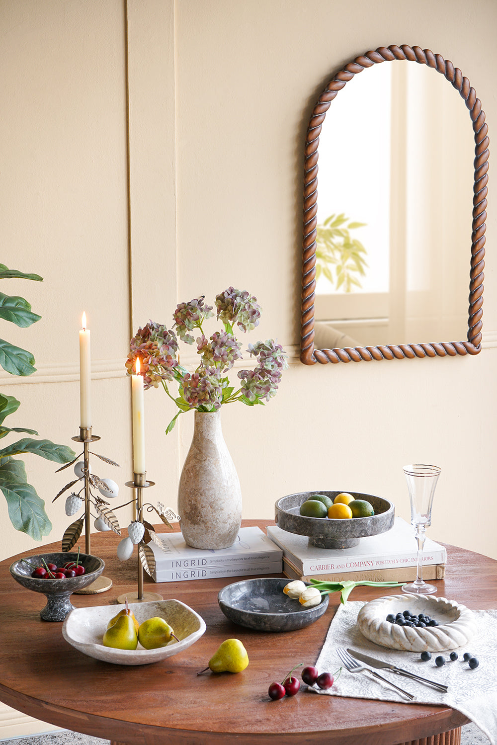 10x10x3" Marble Pedestal Plate