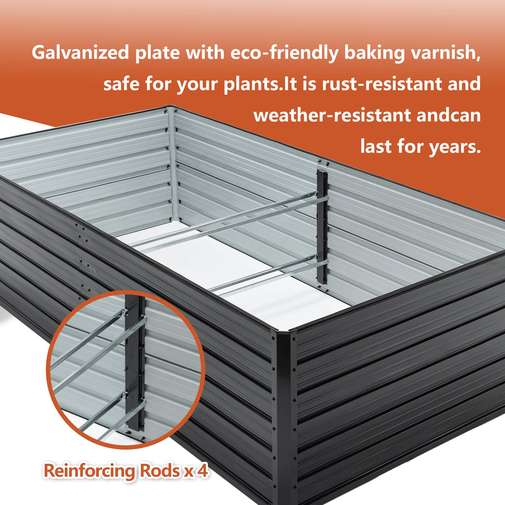 2 Pack Metal Raised Garden Bed Kit Outdoor