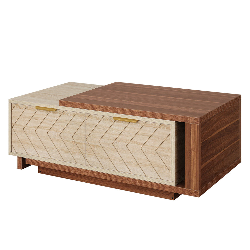 42.13" Extendable Coffee Table with Storage Drawers