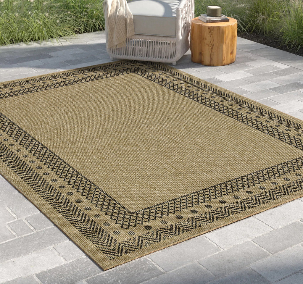 Earth GC_NTL1006 Jute/Black Area Rug