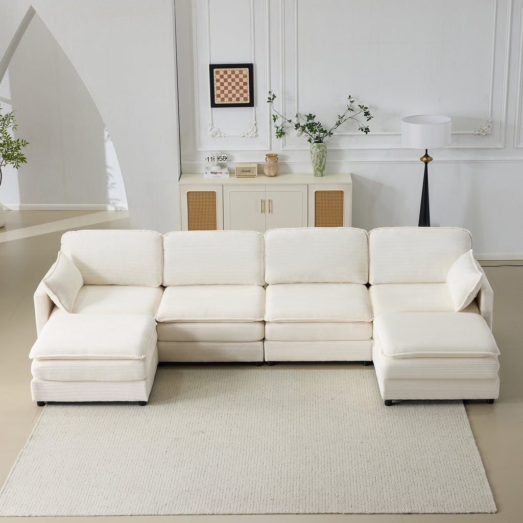 136" Plush Cloud 3-Seater Sofa