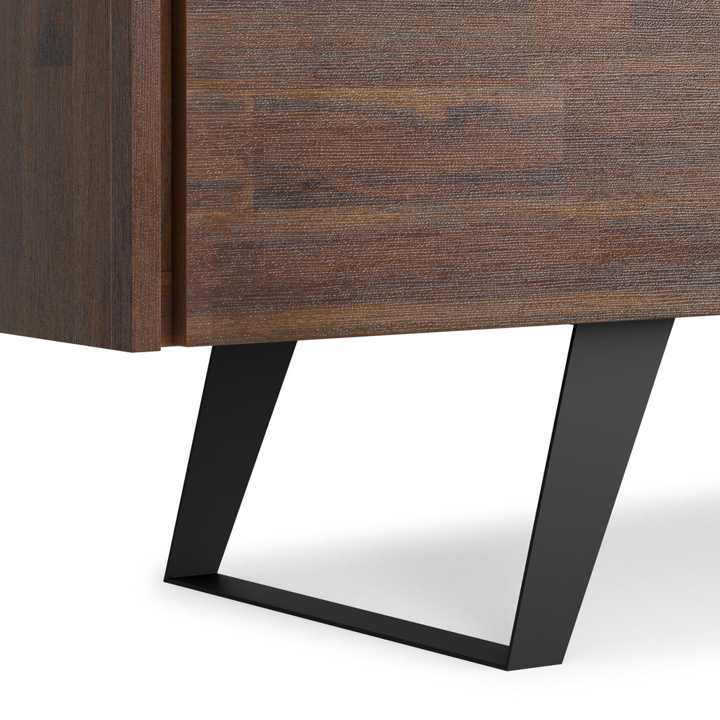 Lowry 72 Inch Wide Solid Wood TV Stand in Distressed