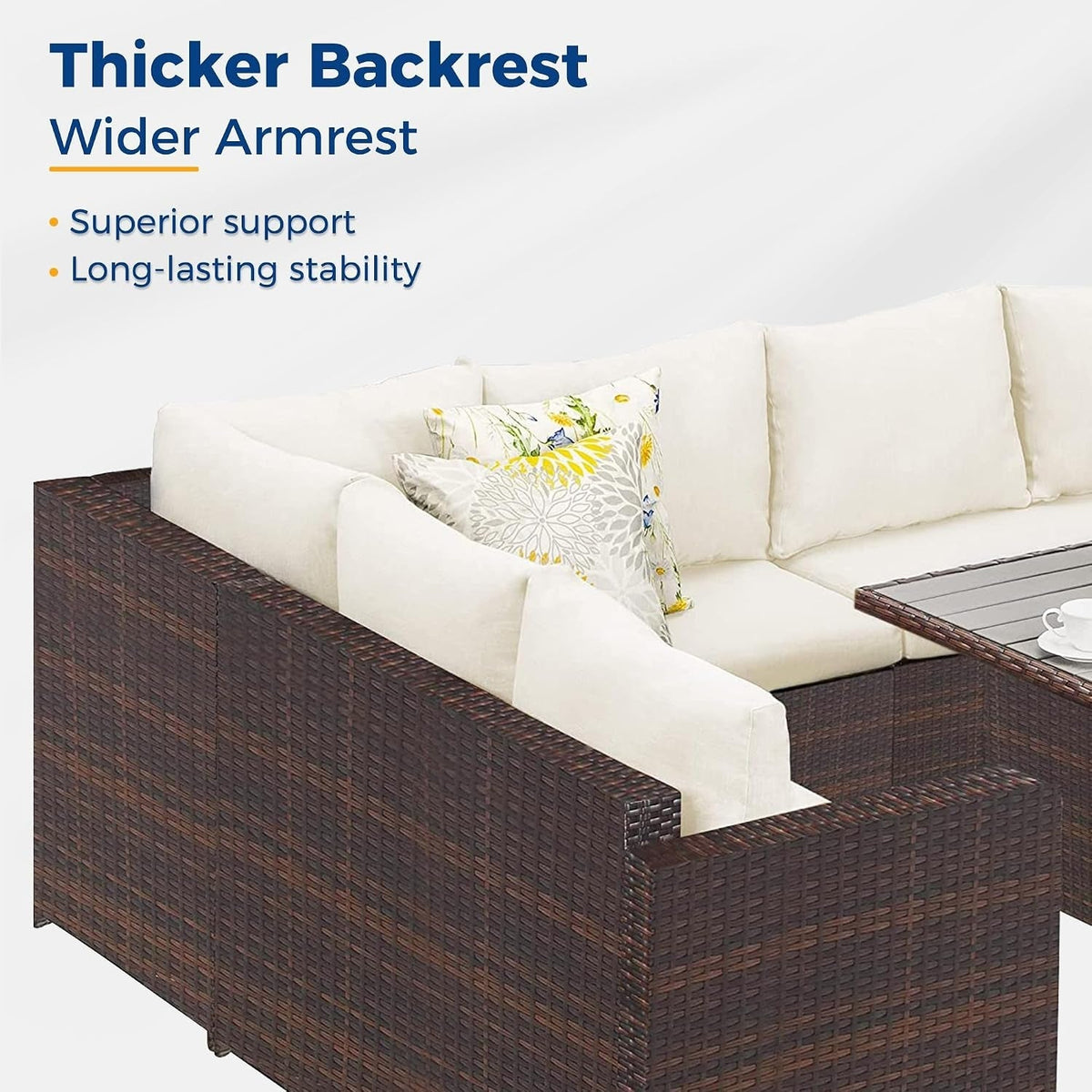 7 Piece Outdoor Wicker Patio Furniture Set
