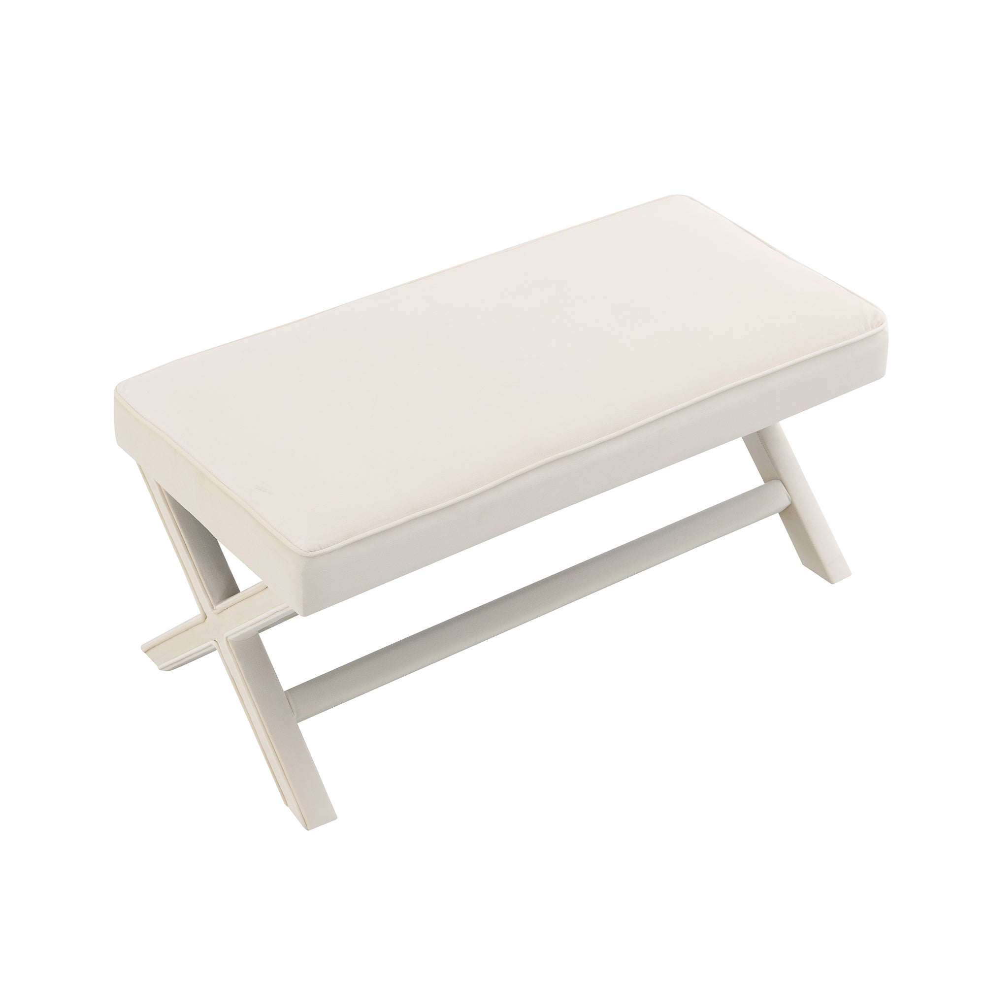 Comfort Double Bench Upholstered in Velvet Fabric