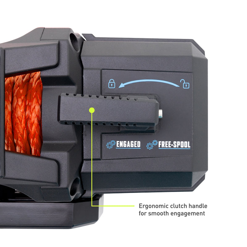Borne Off-Road 10K Winch - Orange Synthetic Rope BNWN-10-SOR