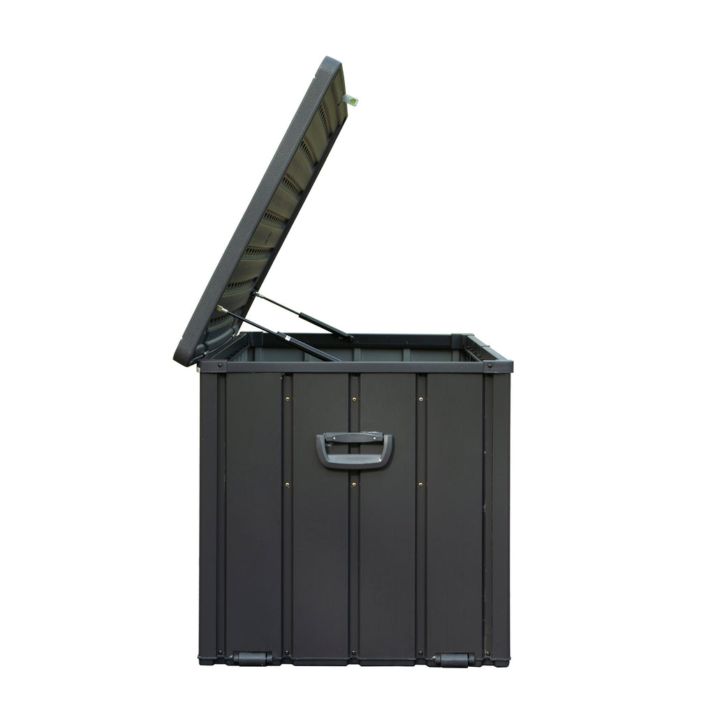 100 Gallon Outdoor Storage Deck Box - Waterproof, Dark Gray